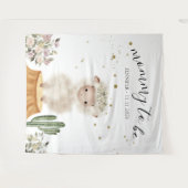 Mommy to be Sheep backdrop Wandkleed (Voorkant (horizontaal))