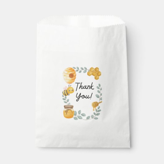 Mommy to Bee Baby Shower Favor Bag Bedankzakje (Voorkant)