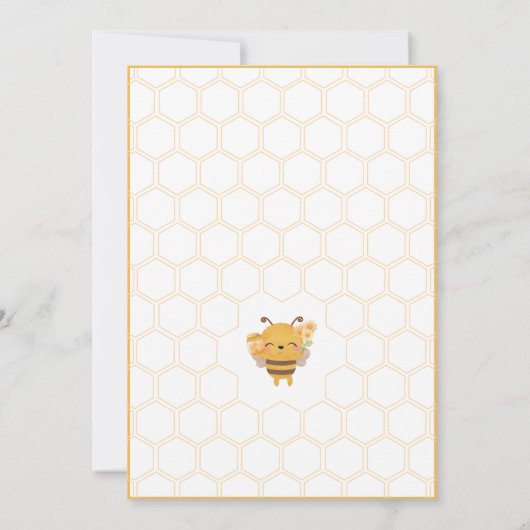 Mommy To Bee Baby Shower Invitation Card Kaart (Achterkant)