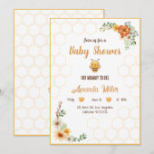 Mommy To Bee Baby Shower Invitation Card Kaart (Voorkant / Achterkant)