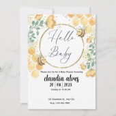 Mommy to Bee Baby Shower Invitation  Kaart (Voorkant)