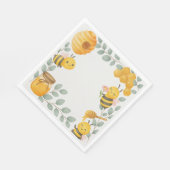 Mommy to Bee Baby Shower Luncheon Napkin Servet (Hoek)
