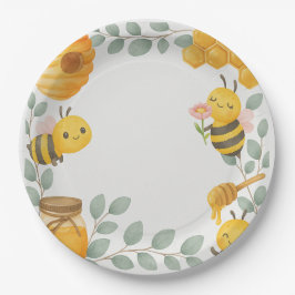 Mommy to Bee Baby Shower Paper Plates Papieren Bordje
