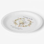 Mommy To Bee Baby Shower Papieren Bordje (Gekanteld)