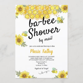 Mommy-to-Bee Baby shower per post Kaart