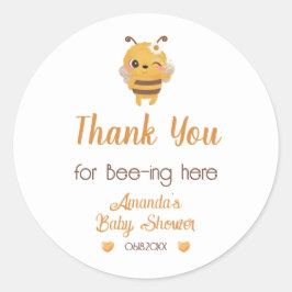 Mommy To Bee Baby Shower Thank You  Ronde Sticker