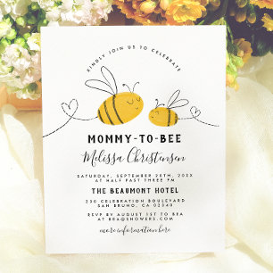 Mommy To Bee Baby Shower Uitnodiging Briefkaart