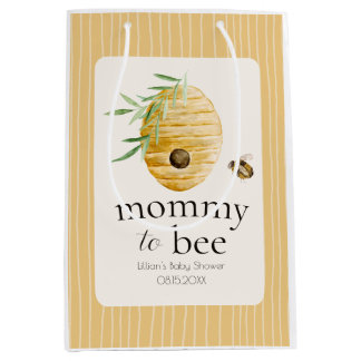 Mommy To Bee Bumblebee Honey Yellow Baby Shower  Medium Cadeauzakje
