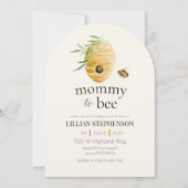 Mommy To Bee Bumblebee Yellow Baby Shower Kaart (Voorkant)