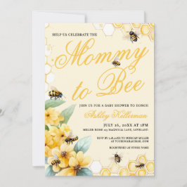 Mommy to BEE Gender Neutral Baby Shower Kaart