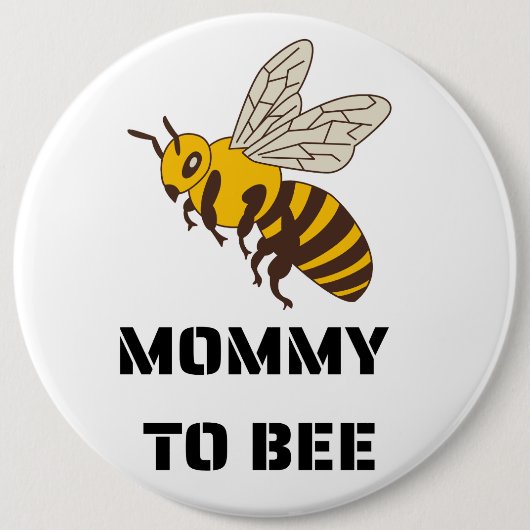 Mommy To Bee gender reveal party Ronde Button 6,0 Cm (Voorkant)