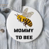 Mommy To Bee gender reveal party Ronde Button 6,0 Cm (In situ)
