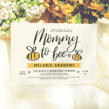 Mommy To Bee Lettering & Honeycomb Baby Shower