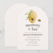 Mommy To Bee Watercolor Bumblebee Baby Shower Kaart (Voorkant / Achterkant)