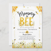 Mommy to Bee Wildflowers Honey Arch Baby Shower Kaart (Voorkant)