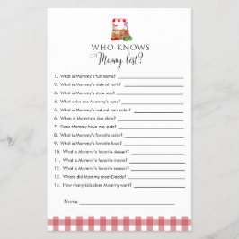 Mommy Trivia Game Locally Grown Baby Shower Market Flyer