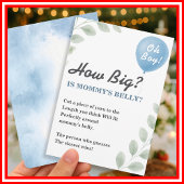 Mommys Belly Baby Shower Game Balloon Eucalyptus Kaart