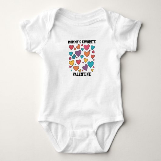 Mommy's Favorite Valentine Sweet Hearts Design Romper (Voorkant)