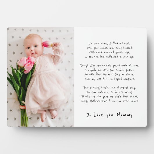 Mommys First Moederdag Fotoplaat (voorkant)