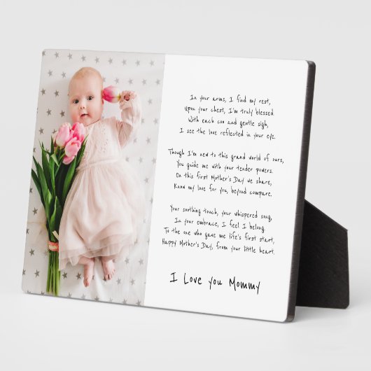 Mommys First Moederdag Fotoplaat (Zijkant)