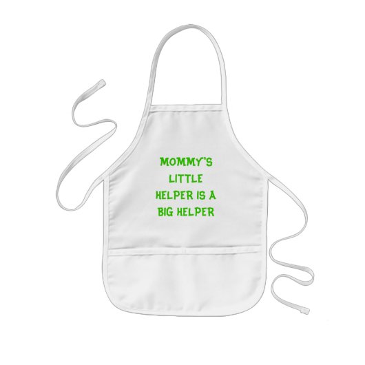 MOMMY'S KLEINE HELPER IS EEN GROOT HELPER Apron Kinder Schort (Voorkant)