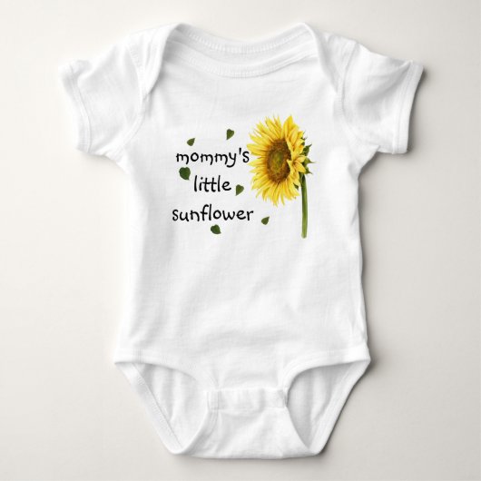 mommys kleine zonnebloem romper (Voorkant)
