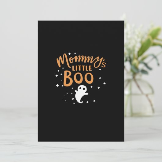 Mommys Little Boo Halloween Classic Design Feestdagenkaart (Staand voorkant)
