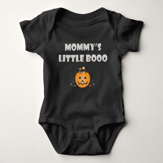 Mommys Little Boo Halloween Snoep Jack O Lantern Romper (Voorkant)