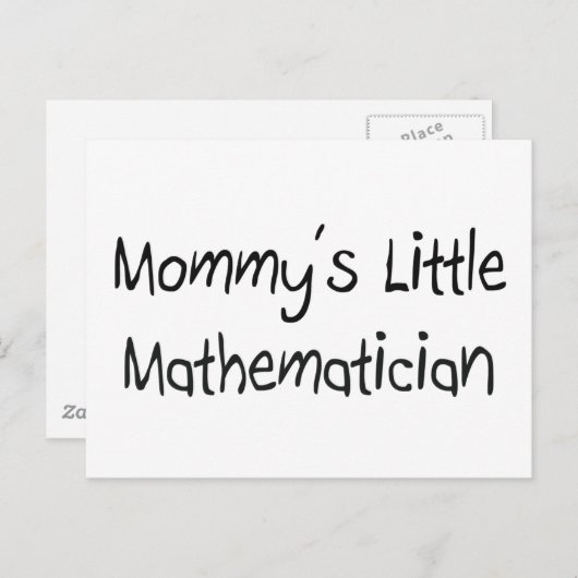 Mommys Little Mathematicus Briefkaart (Voorkant / Achterkant)