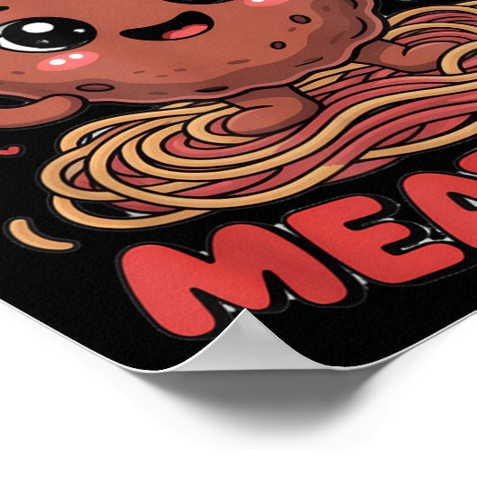 Mommy's Little Meatball Love Italian Kid Funny  Poster (Hoek)