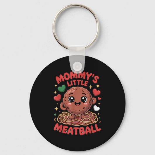 Mommy's Little Meatball Love Italian Kid Funny Sleutelhanger (Voorkant)