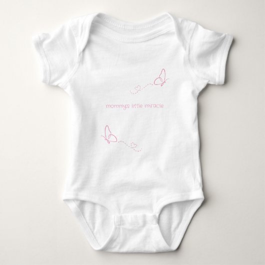 "mommy's little miracle" Pink Butterflies Romper (Voorkant)