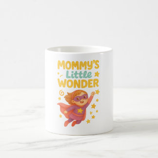 Mommy's Little Wonder - Schattige Superhero Girl D Koffiemok