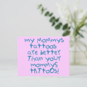 Mommys Tattoos Rock! Briefkaart (Staand voorkant)