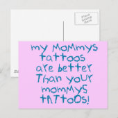 Mommys Tattoos Rock! Briefkaart (Voorkant / Achterkant)