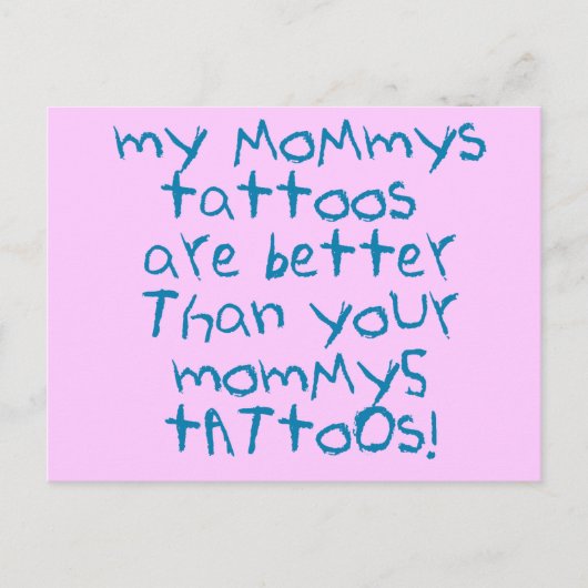 Mommys Tattoos Rock! Briefkaart (Voorkant)