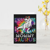 Mommysaurus Dinosaur Moeder Saurus Familie Matchin Kaart (Gele Bloem)
