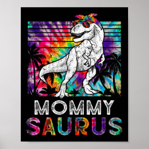 Mommysaurus Dinosaur Moeder Saurus Familie Matchin Poster