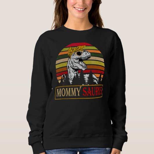 Mommysaurus Rex Dinosaurus Mama Saurus Familie Moe Trui (Voorkant)