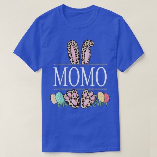 momo Bunny Leopard Grandma Easter Day Rabbit Eggs T-shirt (Design voorkant)