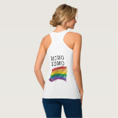 MOMO NOMO Vrouwelijke witte regenboog bovenaan Tanktop (Volledige Achterkant)