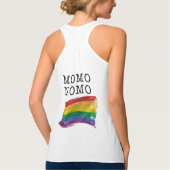 MOMO NOMO Vrouwelijke witte regenboog bovenaan Tanktop (Achterkant)