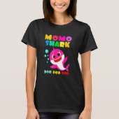 Momo Shark Mama Kinder Familie Moederdag T-shirt (Voorkant)