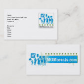 MOMocratten kaart sjabloon Visitekaartje (Voorkant / Achterkant)