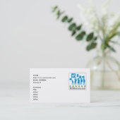 MOMocratten kaart sjabloon Visitekaartje (Staand voorkant)