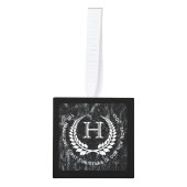 Momogram Crest Persoonlijk 3 Foto Collage Decoratie (Voorkant)