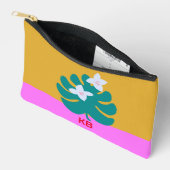 Momogram modern kleurrijk geel bloemig etui (Open)