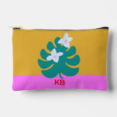 Momogram modern kleurrijk geel bloemig etui (Voorkant)