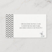 Momogram Pet Groomer Dog in Tin Tub Visitekaartje (Achterkant)