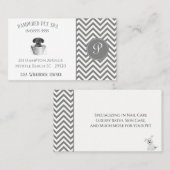 Momogram Pet Groomer Dog in Tin Tub Visitekaartje (Voorkant / Achterkant)